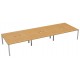 Canterbury 6 Person Back to Back Bench Desk with Recessed Legs